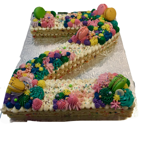 Number & Letter Cake - Bisous Bisous Pâtisserie